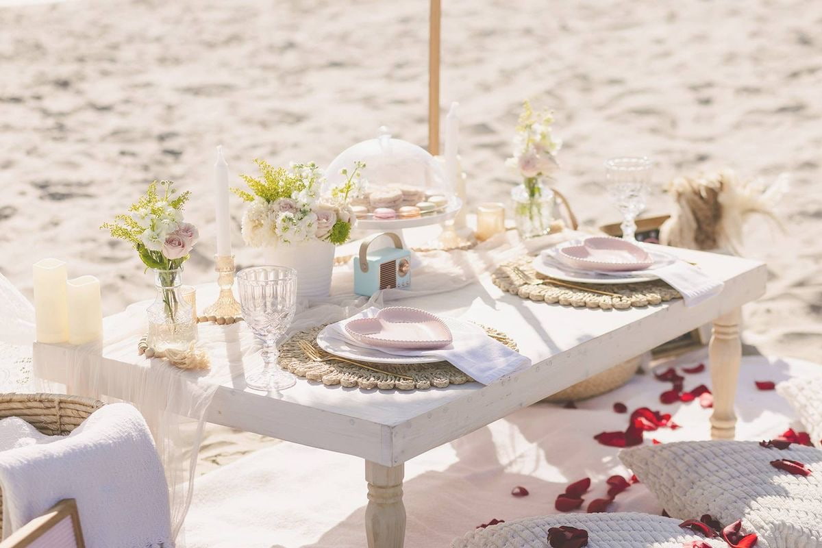 Elegant private beach setup for a proposal or celebration in Punta Cana
